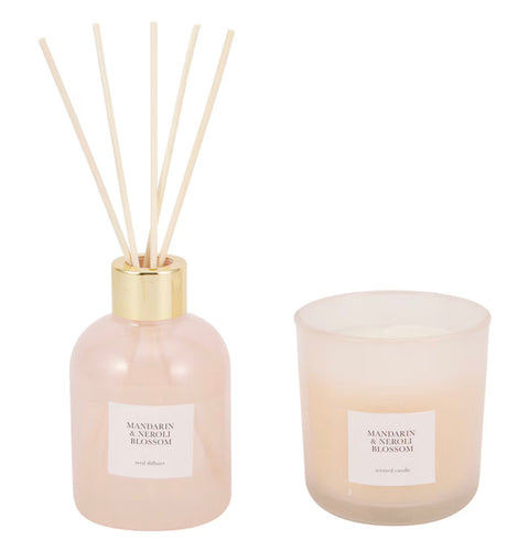 Diffuser and Fragrant Candle set - Mandarin and Neroli Blossom Reed